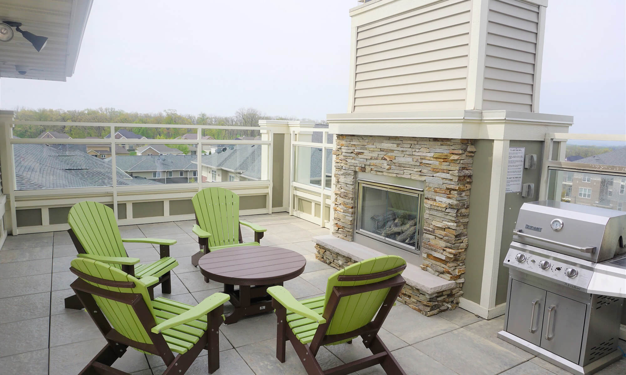 Rooftop Pool Fireplace